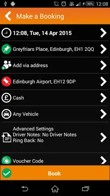 City Cabs Edinburgh Ltd android App screenshot 2